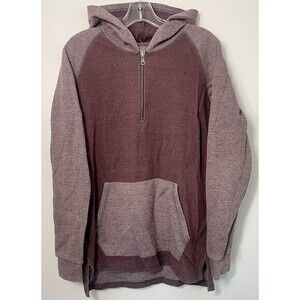 BKE 1/4 Zip Long Sleeve Raglan Hoodie Men’s M Red Maroon